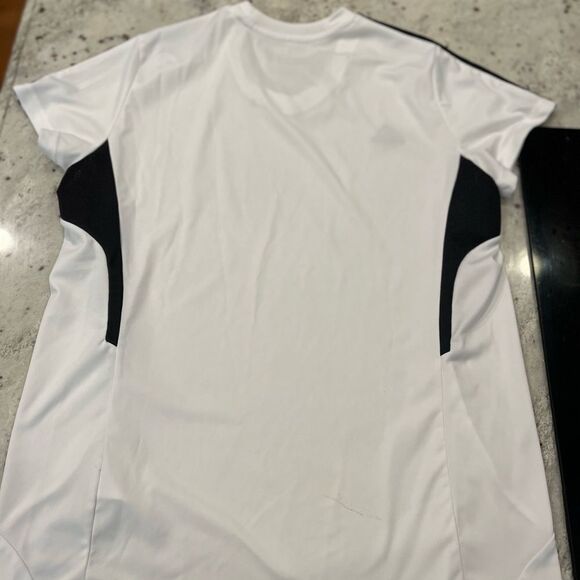 Adidas Mens White Mesh Insert Soccer Shirt sz XL EUC - Picture 7 of 7
